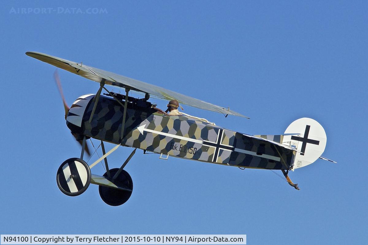 N94100, 1994 Fokker D-8 Replica C/N 941, Displayed at Old Rhinebeck Aerodrome in New York State