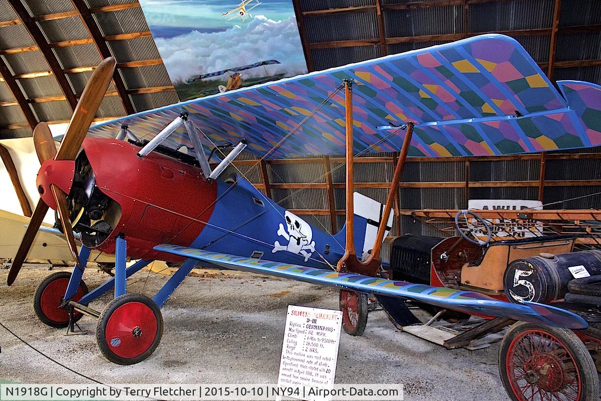N1918G, 1976 Palen Siemens-schuckert D-III Replica C/N 1918-70, Displayed at Old Rhinebeck Aerodrome in New York State