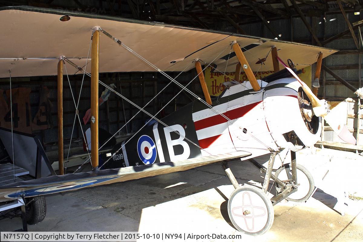 N7157Q, 1990 Sopwith F.1 Camel Replica C/N 1990, Displayed at Old Rhinebeck Aerodrome in New York State