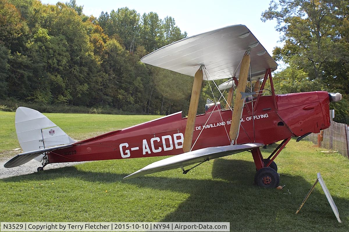 N3529, 1945 De Havilland DH-82A Tiger Moth II Tiger Moth II C/N 86556, Displayed at Old Rhinebeck Aerodrome in New York State