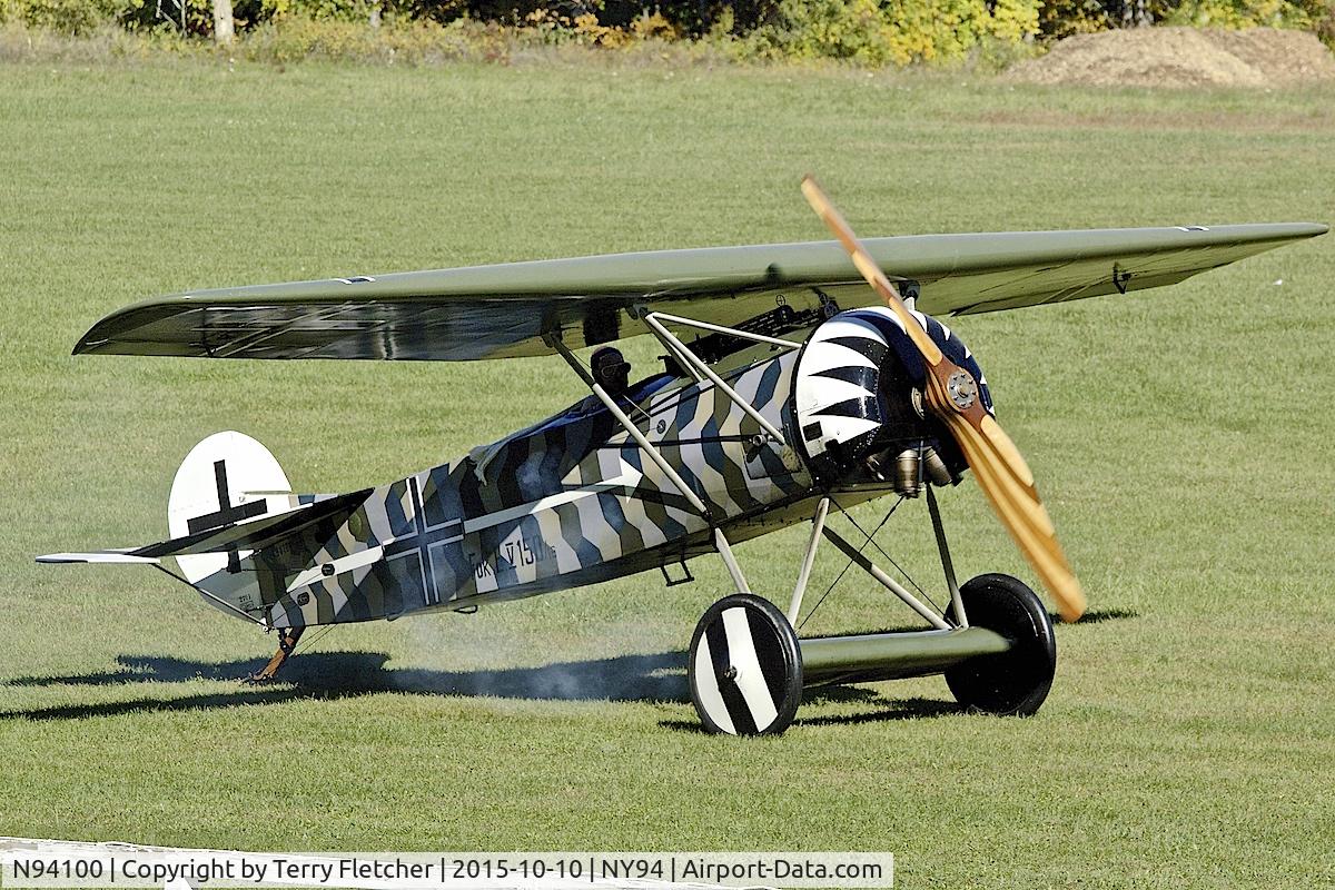 N94100, 1994 Fokker D-8 Replica C/N 941, Displayed at Old Rhinebeck Aerodrome in New York State