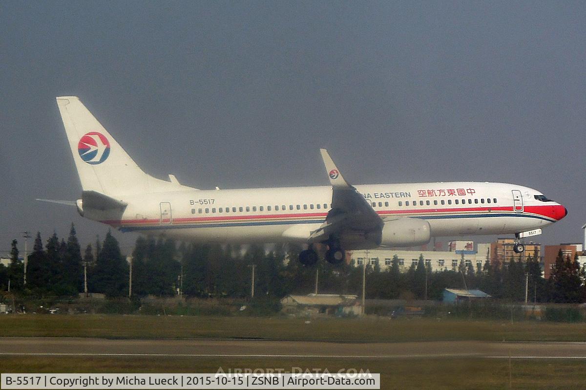 B-5517, 2010 Boeing 737-89P C/N 29653, At Ningbo