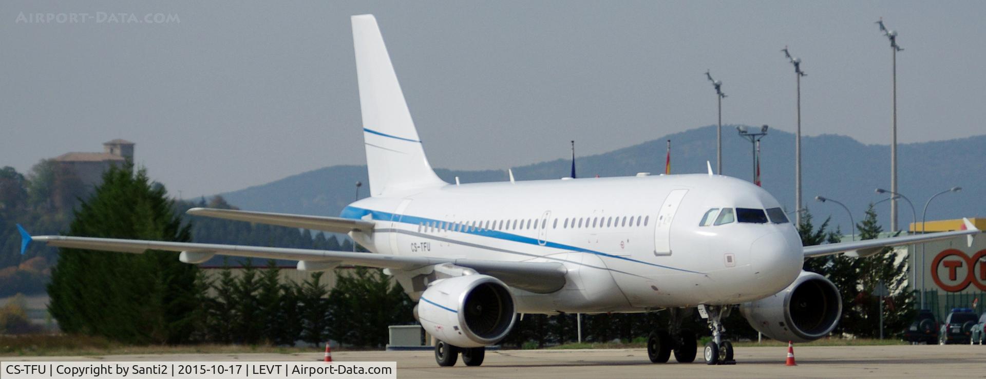 CS-TFU, 2005 Airbus A319-115LR C/N 2440, Parked at Vitoria Airport (LEVT).