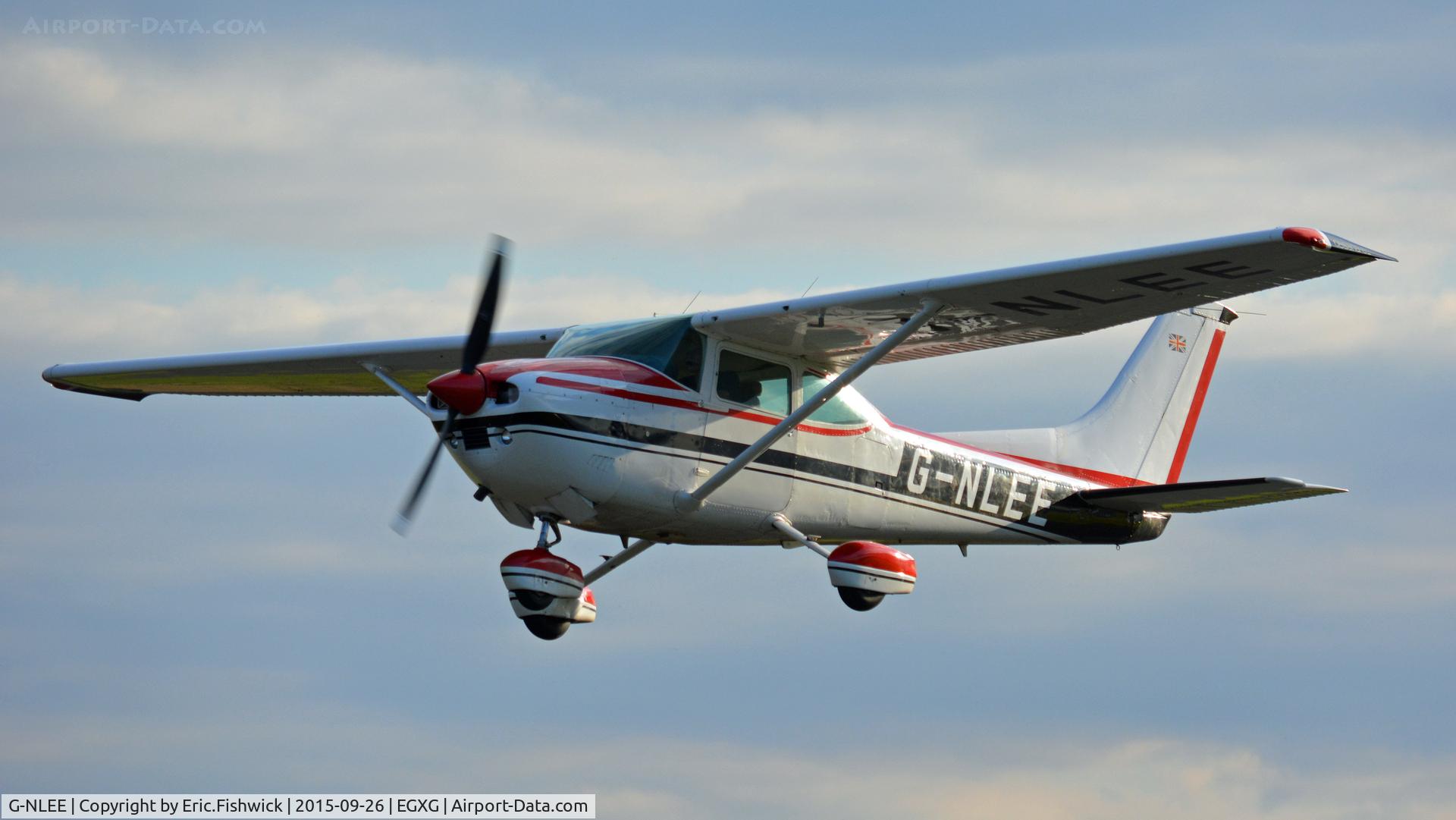 G-NLEE, 1977 Cessna 182Q Skylane C/N 182-65934, 43. G-NLEE departing The Yorkshire Air Show, Church Fenton, Sept. 2015.