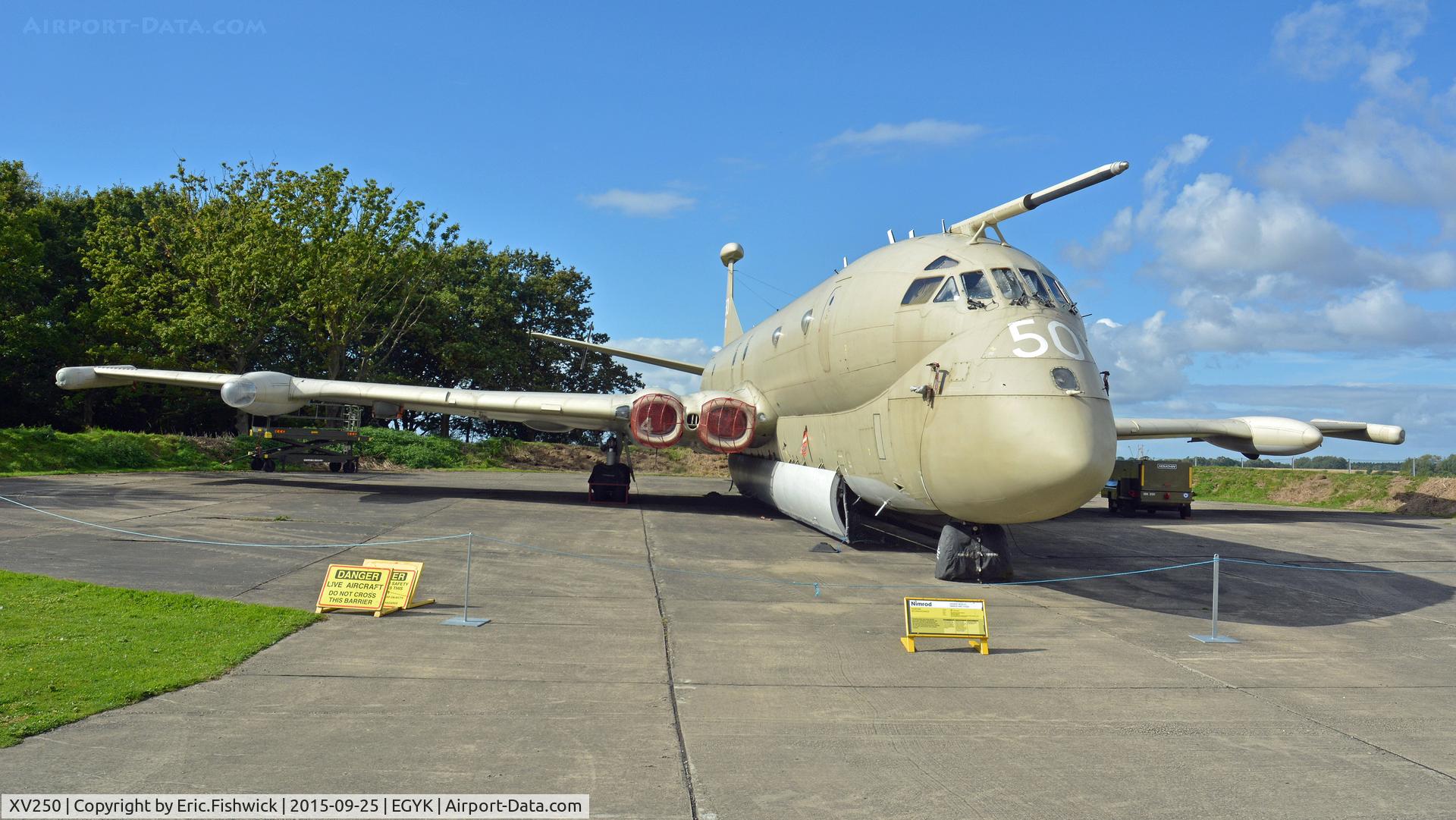 XV250, Hawker Siddeley Nimrod MR.2 C/N 8025, 3. The 'Mighty Hunter' XV250 at Yorkshire Air Museum.
