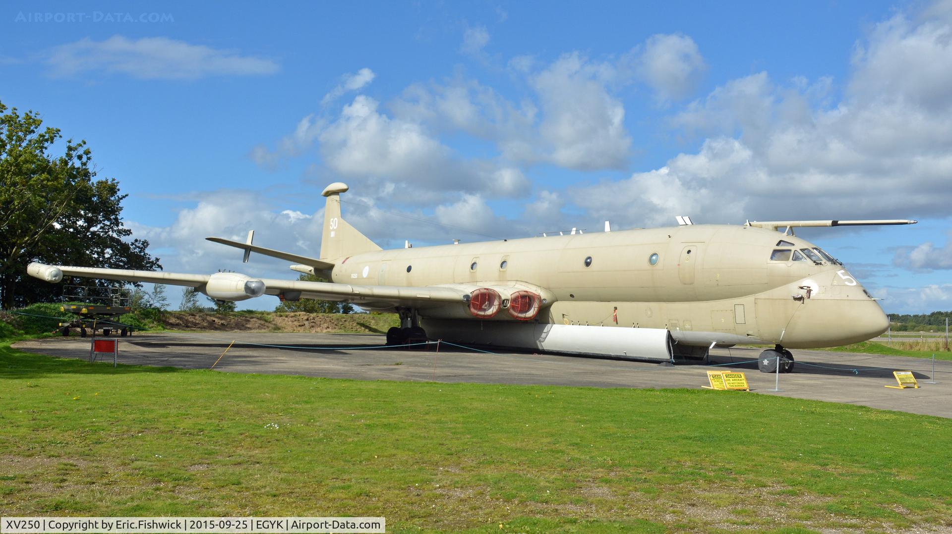 XV250, Hawker Siddeley Nimrod MR.2 C/N 8025, 2. The 'Mighty Hunter' XV250 at The Yorkshire Air Museum, Elvington, York.