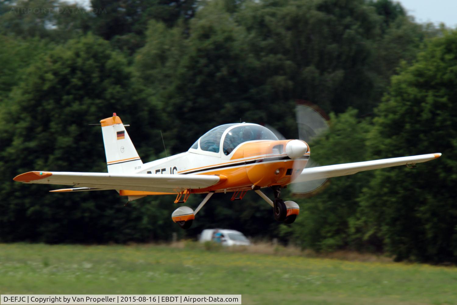 D-EFJC, 1971 Bolkow BO-209 Monsun 160RV C/N 125, Bölkow Bö209 taking off from Schaffen-Diest (fly-in 2015)