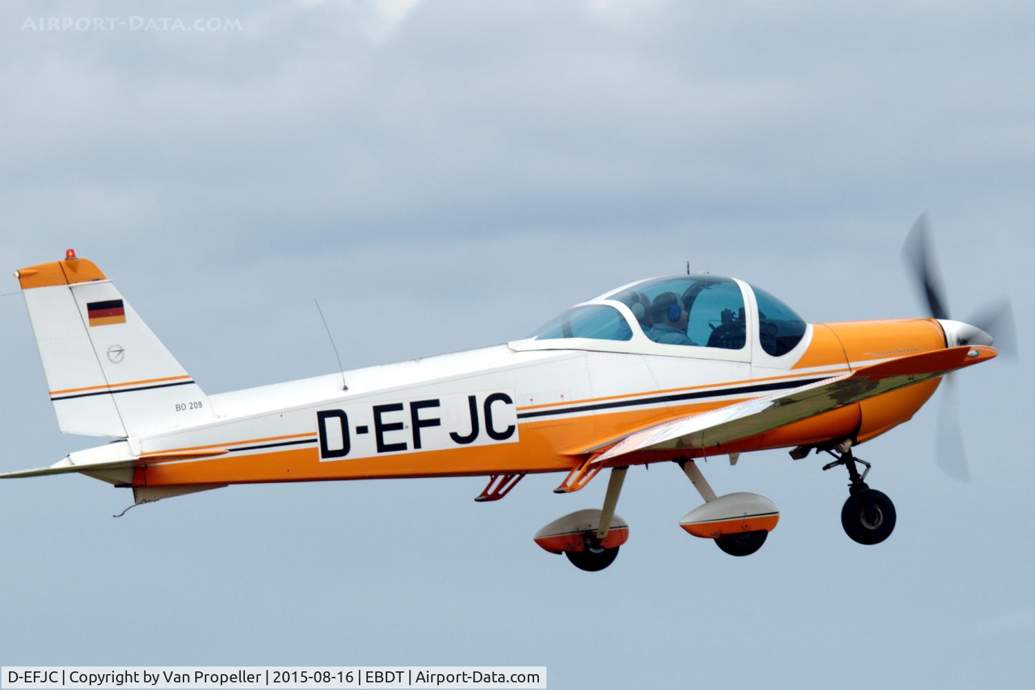D-EFJC, 1971 Bolkow BO-209 Monsun 160RV C/N 125, German Bölkow Bö209 taking off from Schaffen-Diest (fly-in 2015)