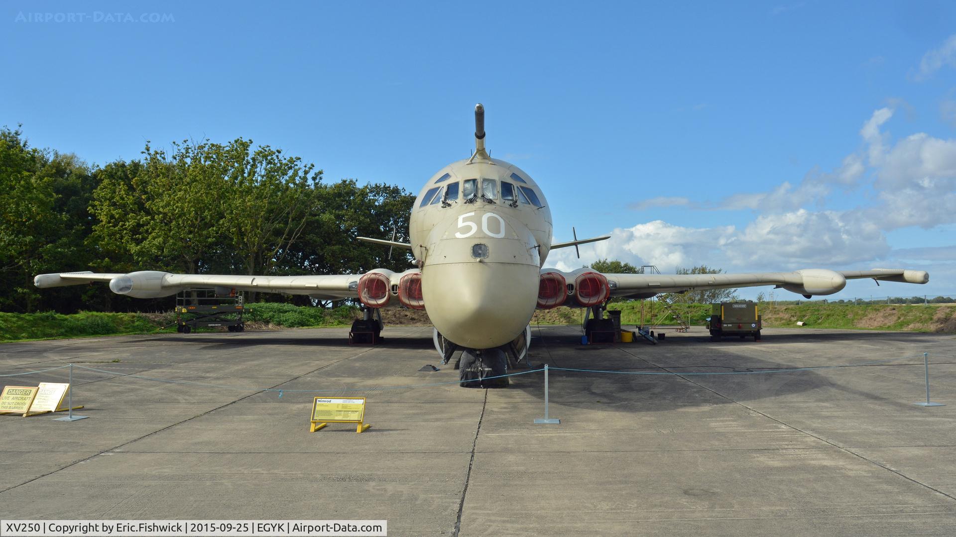 XV250, Hawker Siddeley Nimrod MR.2 C/N 8025, 3. The 'Mighty Hunter' XV250 at The Yorkshire Air Museum, Elvington, York.