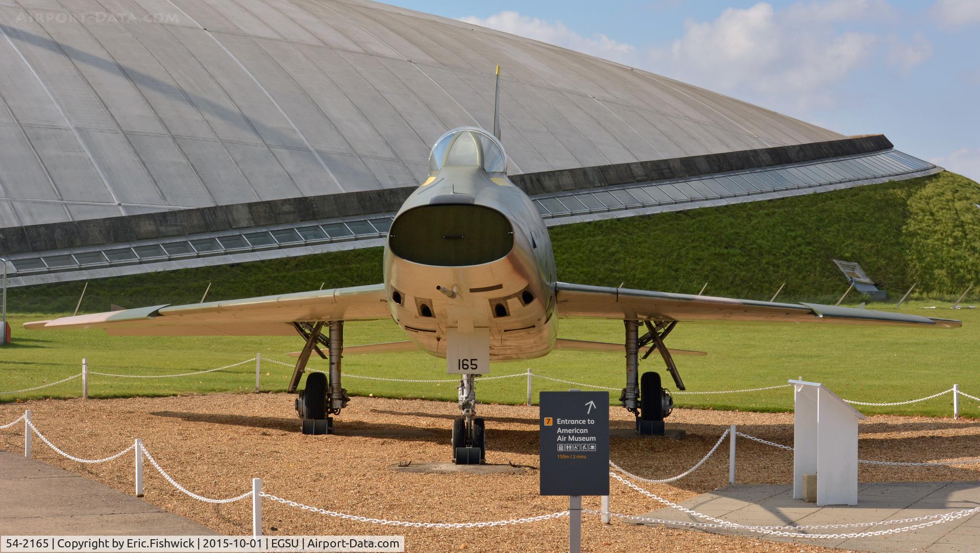 54-2165, North American F-100D Super Sabre C/N 223-45, 4. 54-2165 outside the American Air Museum Hanger, at The Imperial War Museum, Duxford, Cambridgeshire.
