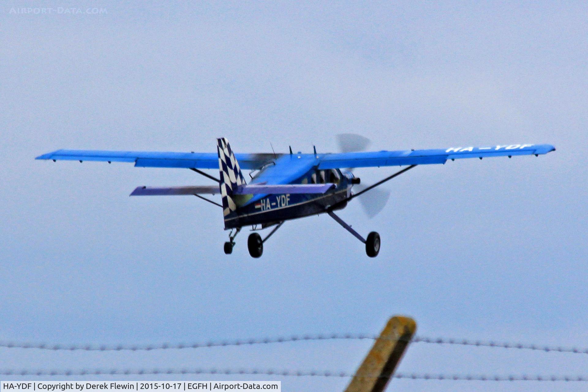 HA-YDF, 2000 Technoavia SMG-92 Turbo Finist C/N 01-005, SMG-92 Turbo Finist, Hibaldstow based, at EGFH on para drop duties, seen departing runway 04.