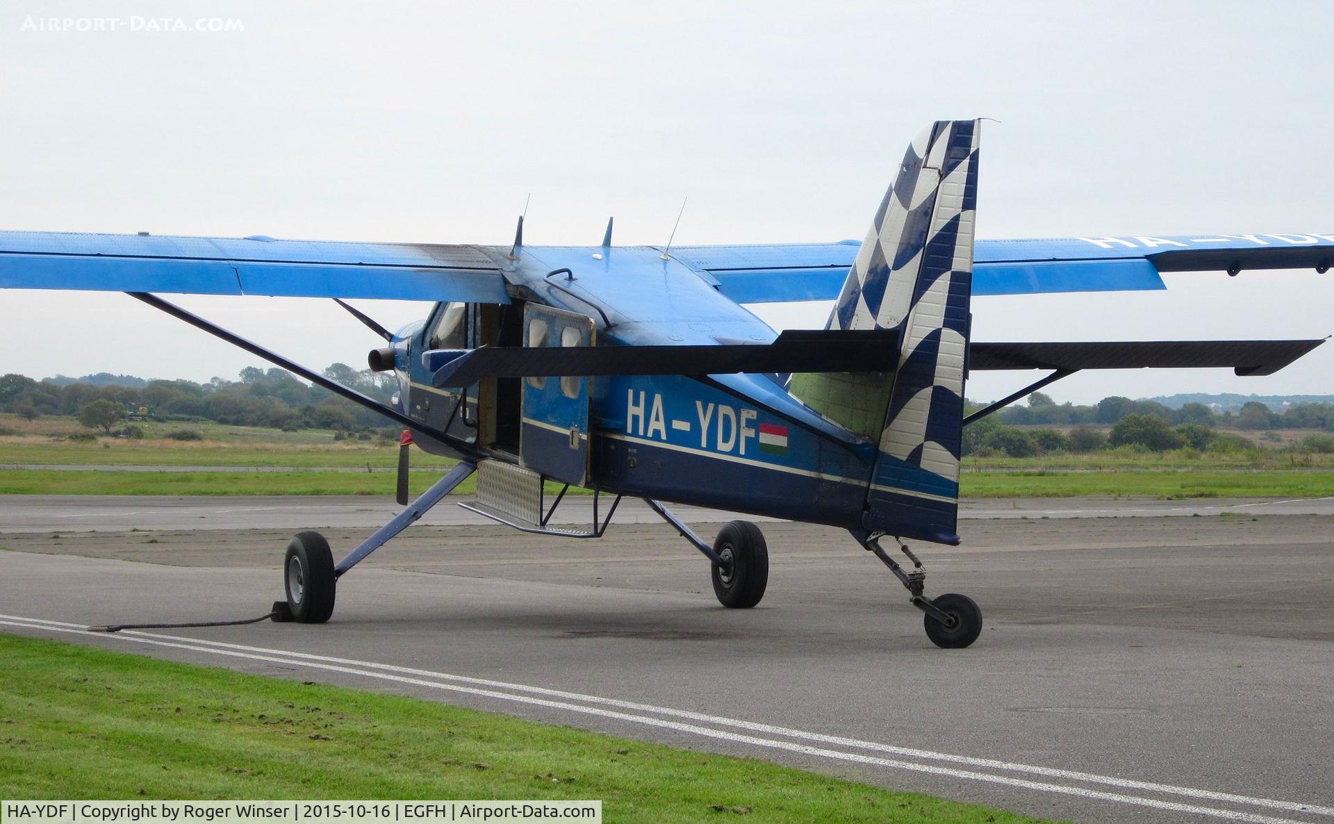 HA-YDF, 2000 Technoavia SMG-92 Turbo Finist C/N 01-005, Visiting Technoavia SMG-92 Turbo Finist waiting to lift skydivers from Skydive Swansea.