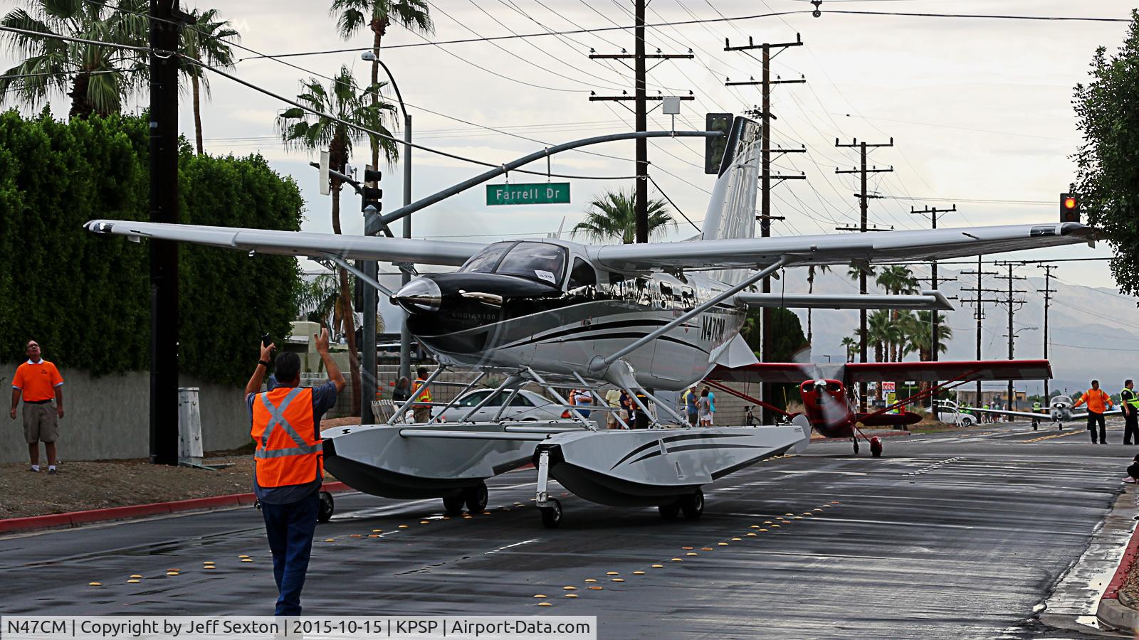 N47CM, 2013 Quest Kodiak 100 C/N 100-0100, Parade of Planes 2015. Palm Springs