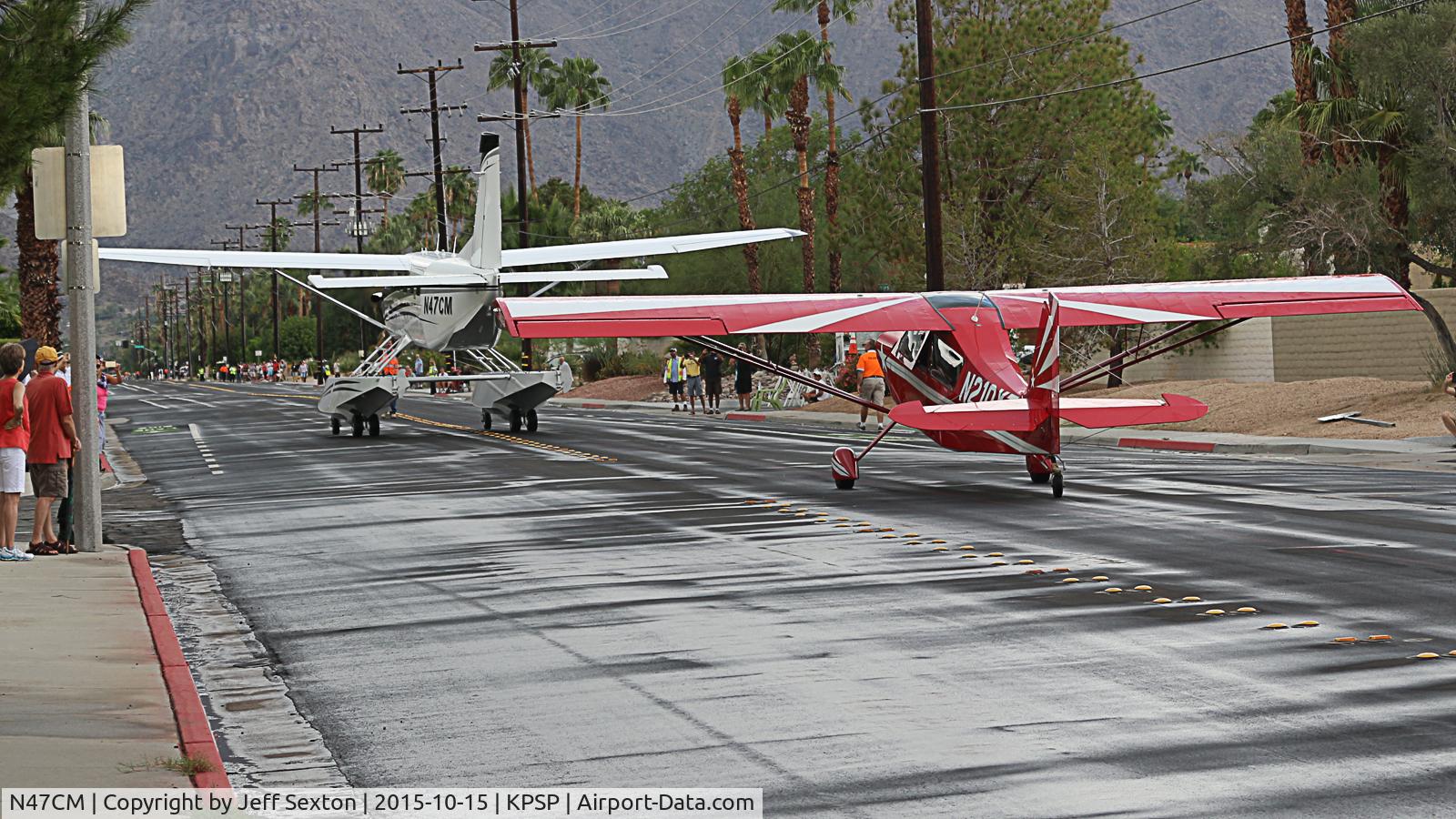 N47CM, 2013 Quest Kodiak 100 C/N 100-0100, N47CM followed by N201XT, Parade of Planes 2015. Palm Springs