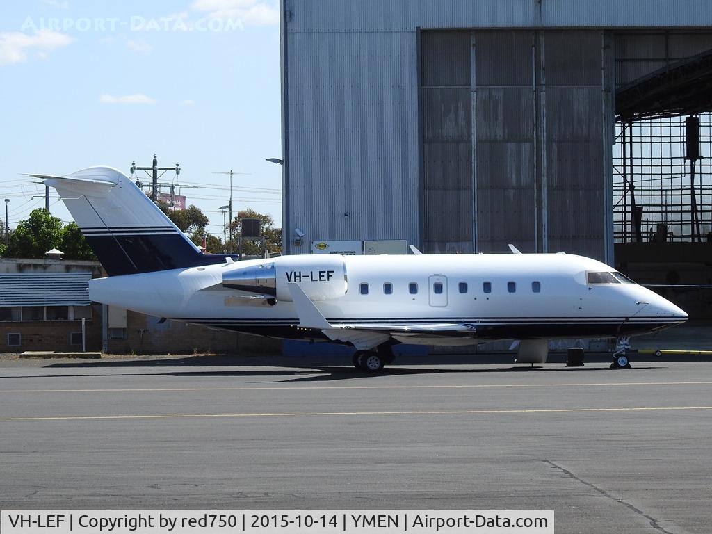 VH-LEF, 2005 Bombardier Challenger 604 (CL-600-2B16) C/N 5577, Seen at Essendon Oct 14, 2015