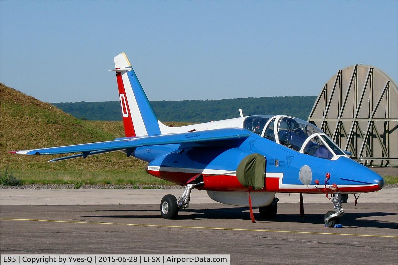 E95, Dassault-Dornier Alpha Jet E C/N E95, Dassault Dornier Alphajet E (F-TREQ), N° 00 of Patrouille de France 2015, Luxeuil-Saint Sauveur Air Base 116 (LFSX) Open day 2015
