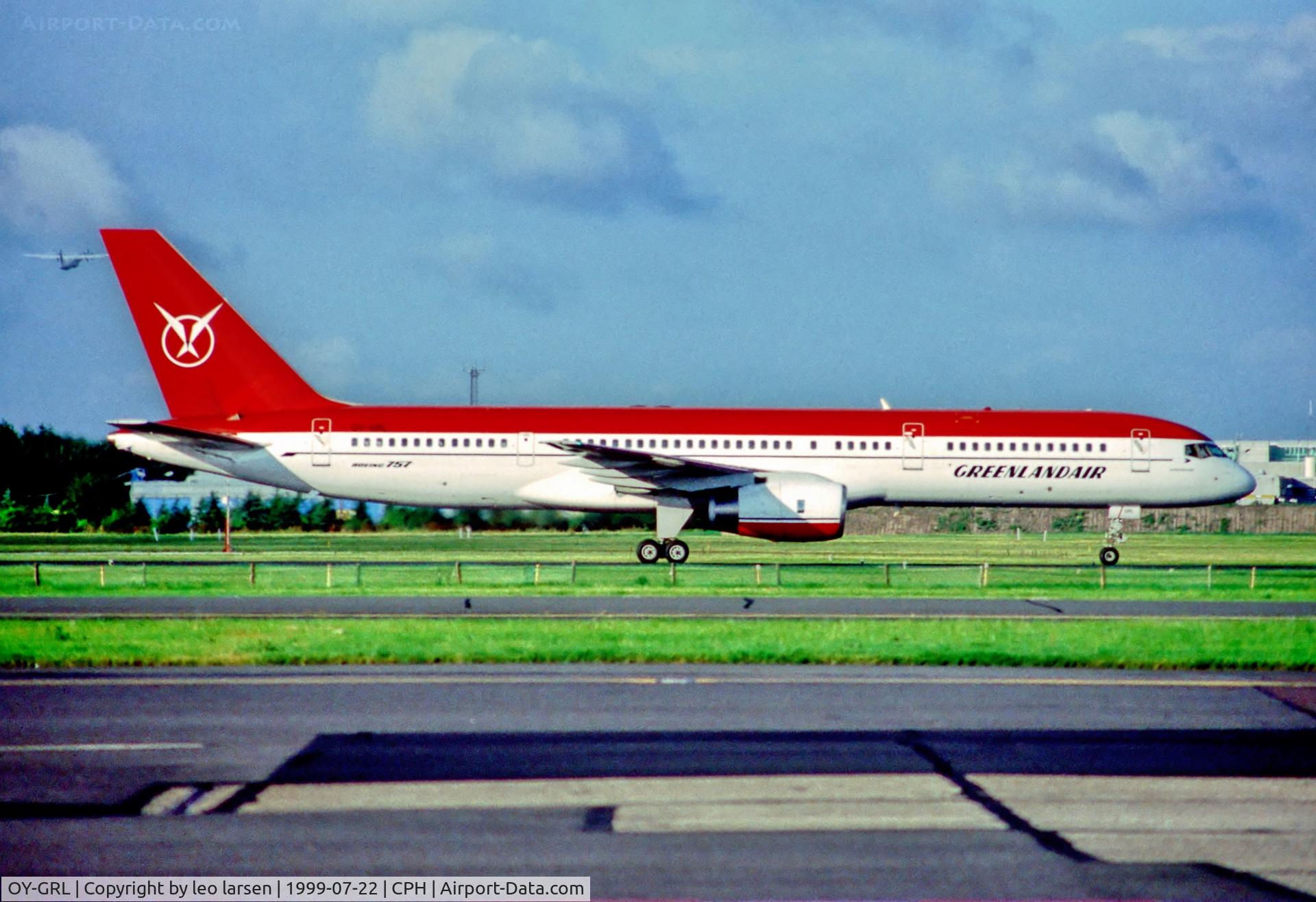 OY-GRL, 1992 Boeing 757-236 C/N 25620, Copenhagen 22.7.99