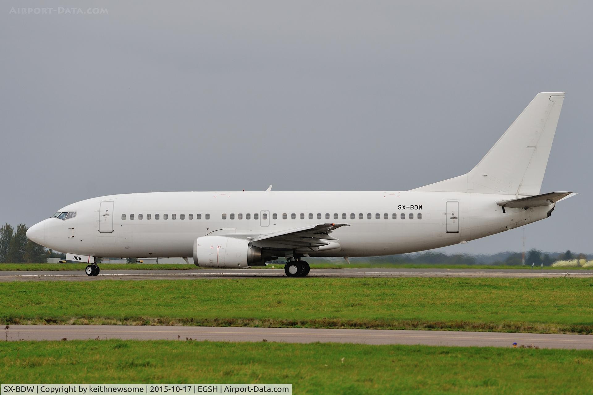 SX-BDW, 1997 Boeing 737-37Q C/N 28537, Arriving for KLM Engineering.