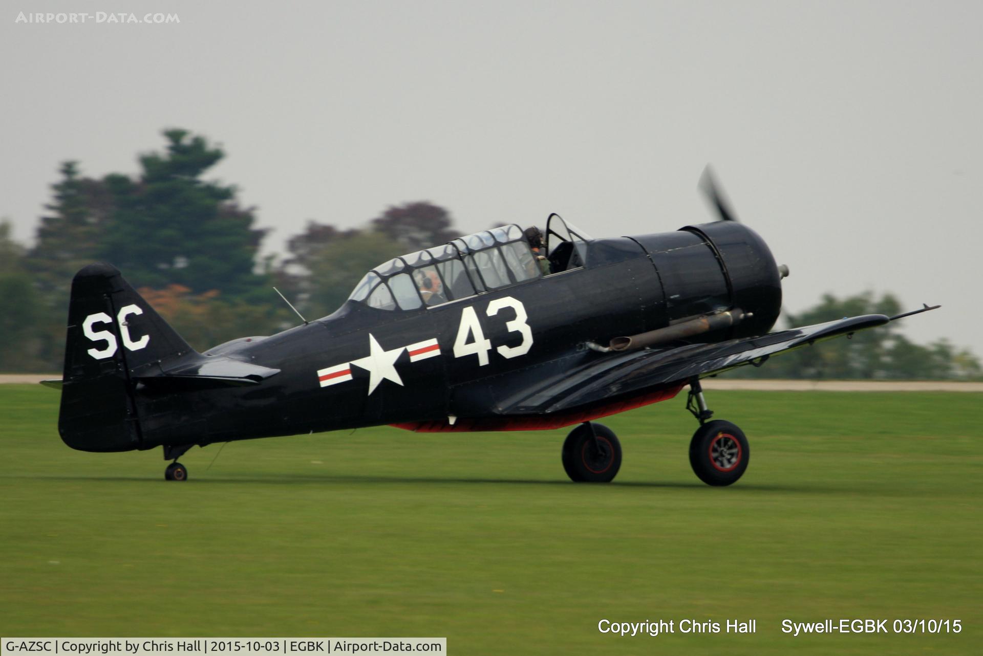 G-AZSC, 1943 Noorduyn AT-16 Harvard IIB C/N 14A-1363, at The Radial And Training Aircraft Fly-in