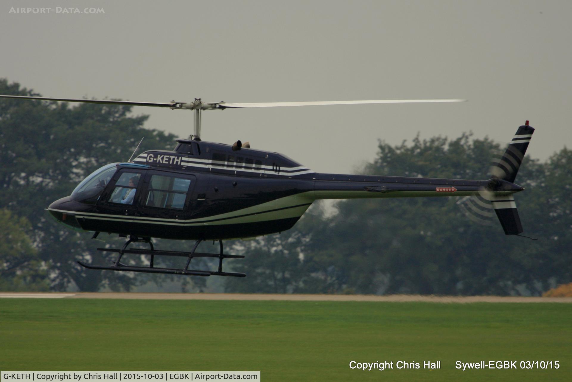 G-KETH, 1974 Agusta AB-206B JetRanger II C/N 8418, at The Radial And Training Aircraft Fly-in