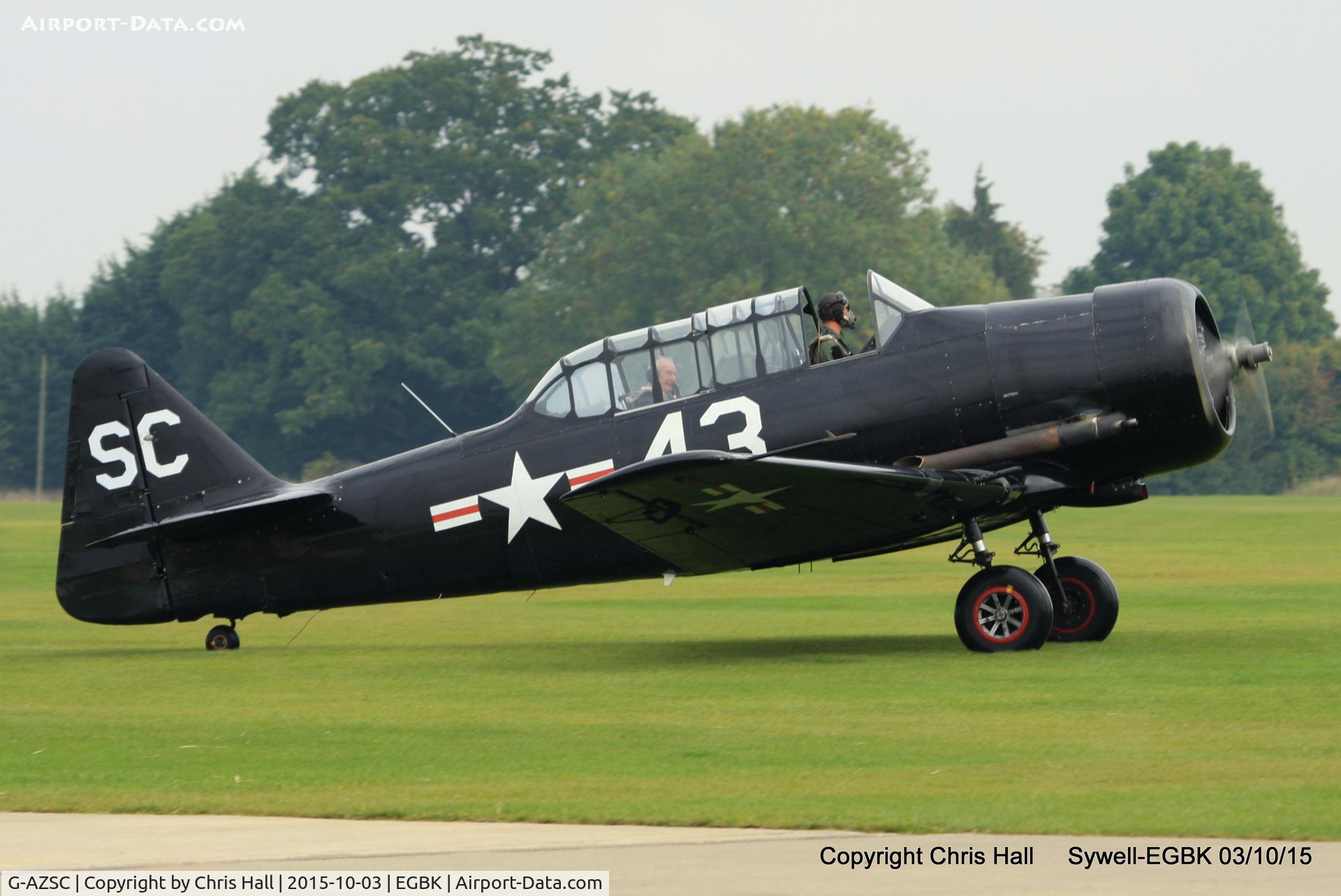 G-AZSC, 1943 Noorduyn AT-16 Harvard IIB C/N 14A-1363, at The Radial And Training Aircraft Fly-in