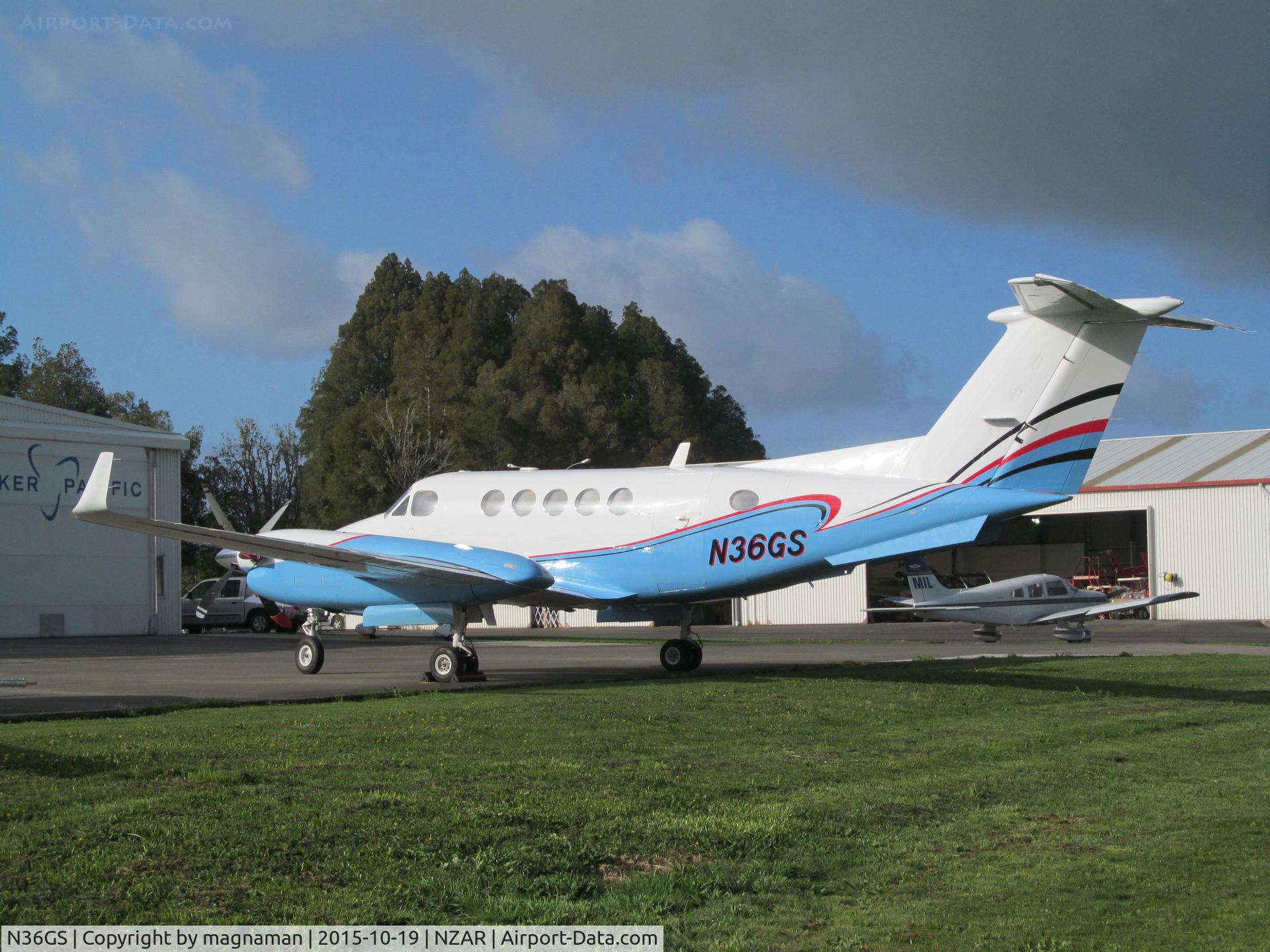 N36GS, 1988 Beech B200 King Air C/N BB-1298, Outside Hawker Pacific hangar enjoying spring sunshine. Arrived in NZ a couple of days ago.