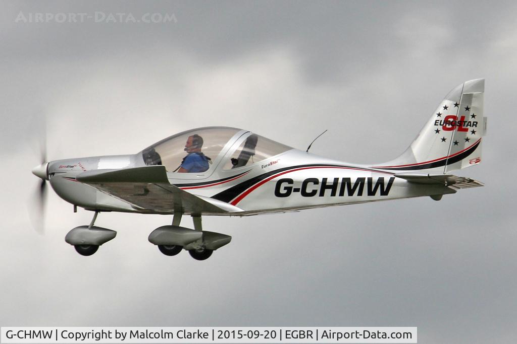 G-CHMW, 2013 Aerotechnik EV-97 Eurostar SL C/N LAA 315B-15158, Aerotechnik EV-97 Eurostar SL at The Real Aeroplane Club's Helicopter Fly-In, Breighton Airfield, September 20th 2015.