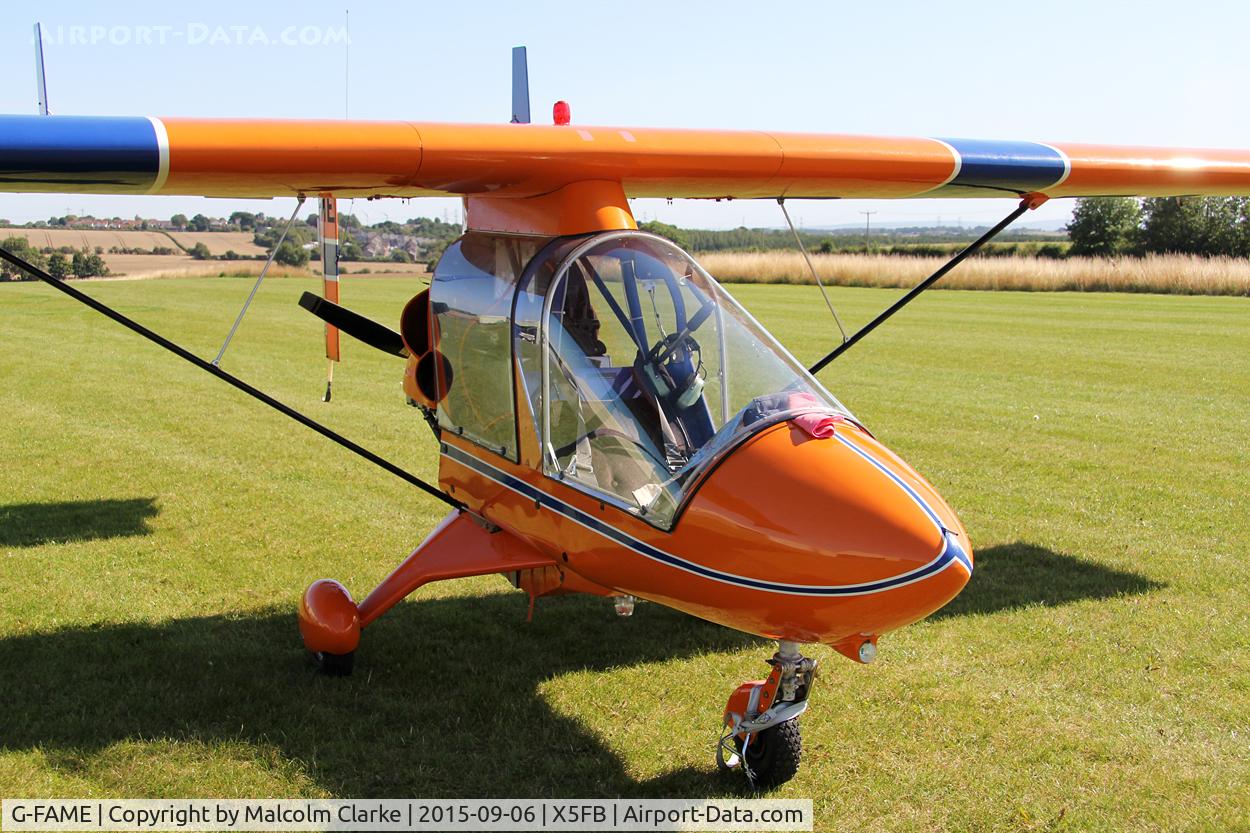 G-FAME, 1997 CFM Starstreak Shadow SA-II C/N PFA 206A-12973, CFM Starstreak Shadow SA-II, a visitor to Fishburn Airfield, September 6th 2015.