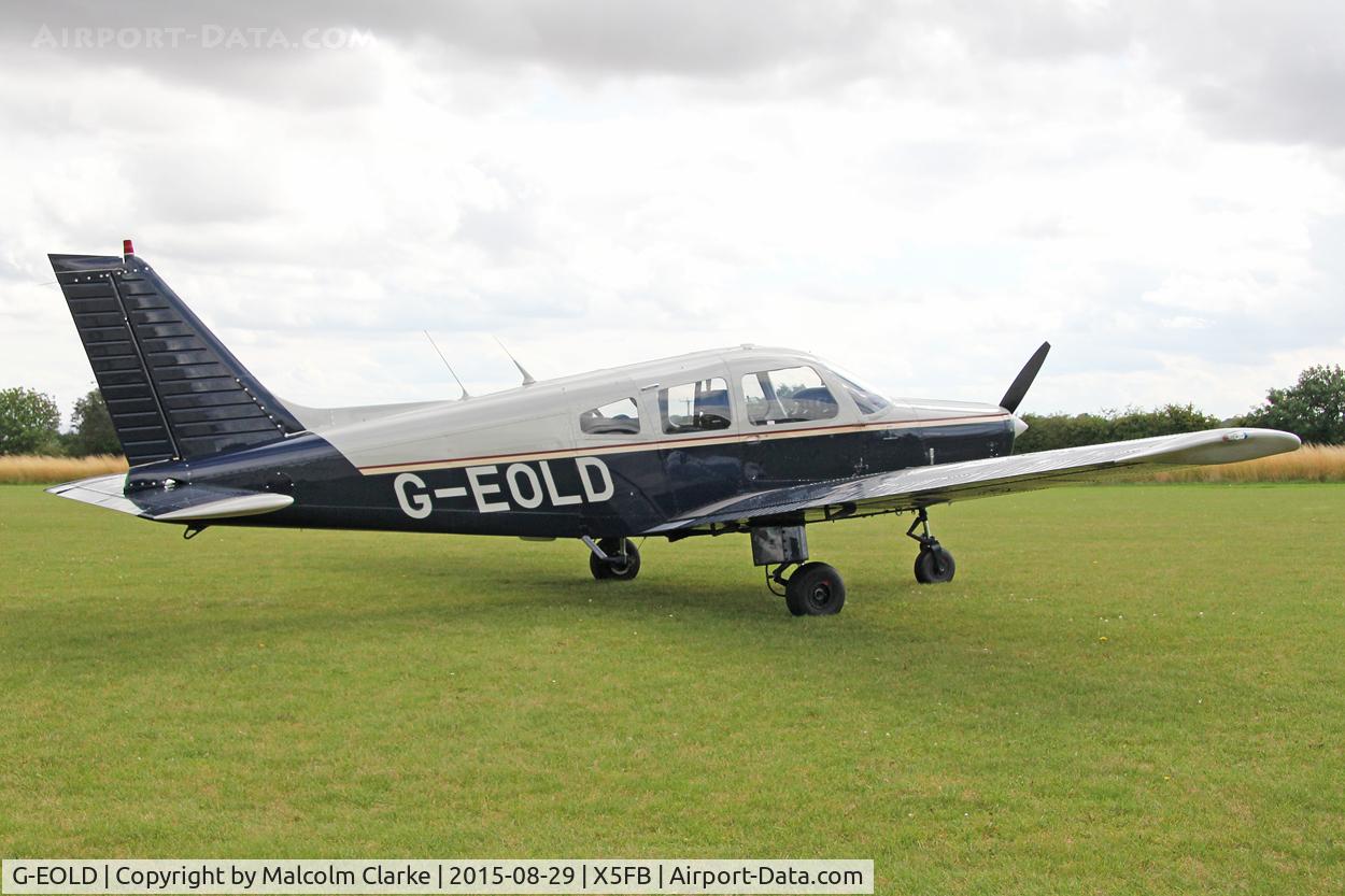 G-EOLD, 1985 Piper PA-28-161 Cherokee Warrior II C/N 28-8516030, Piper PA-28-161 Cherokee Warrior II, Fishburn Airfield, August 29th 2015.