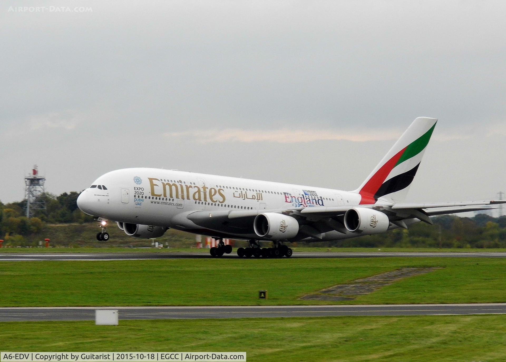 A6-EDV, 2011 Airbus A380-861 C/N 101, At Manchester