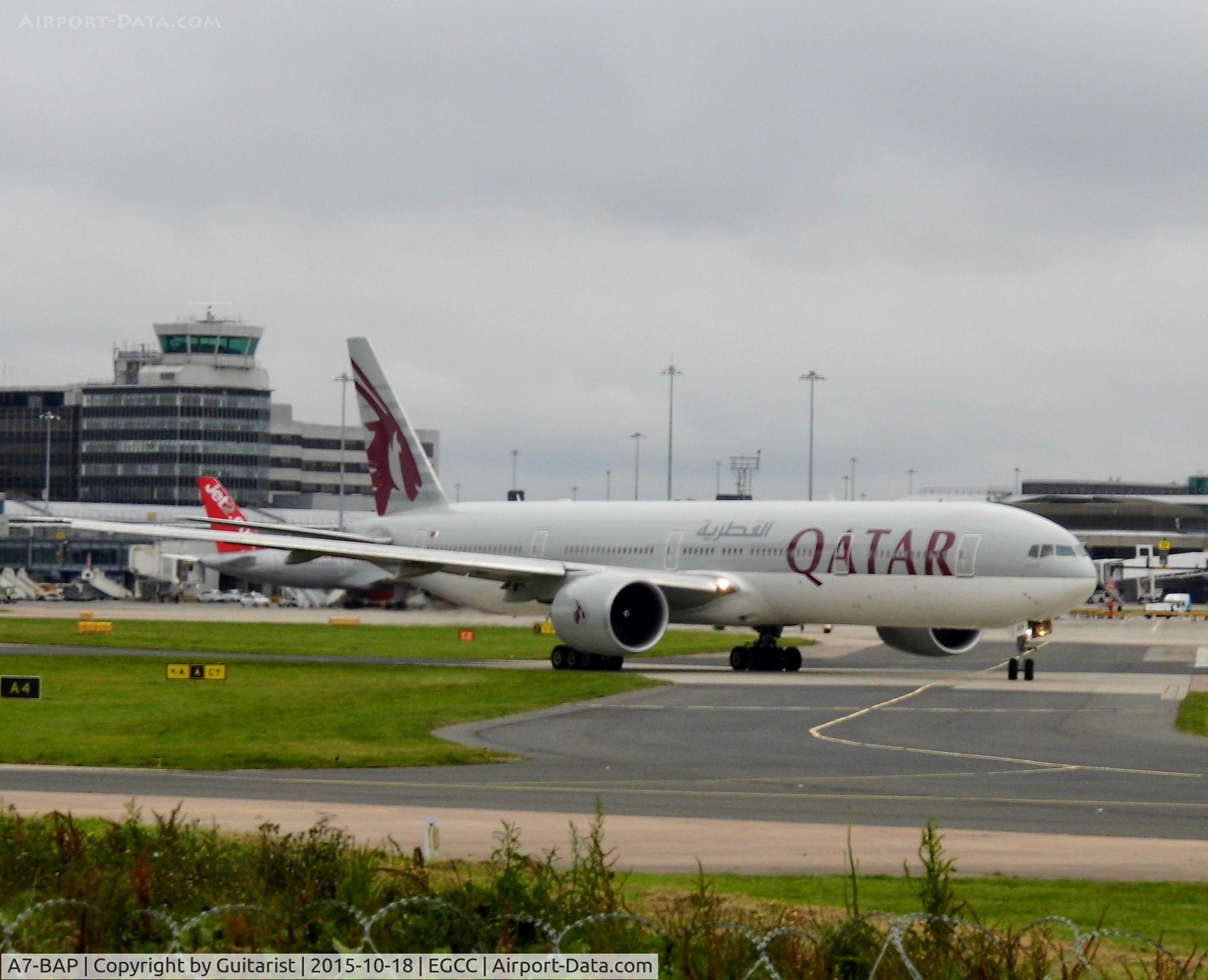 A7-BAP, 2011 Boeing 777-3DZ/ER C/N 38248, At Manchester