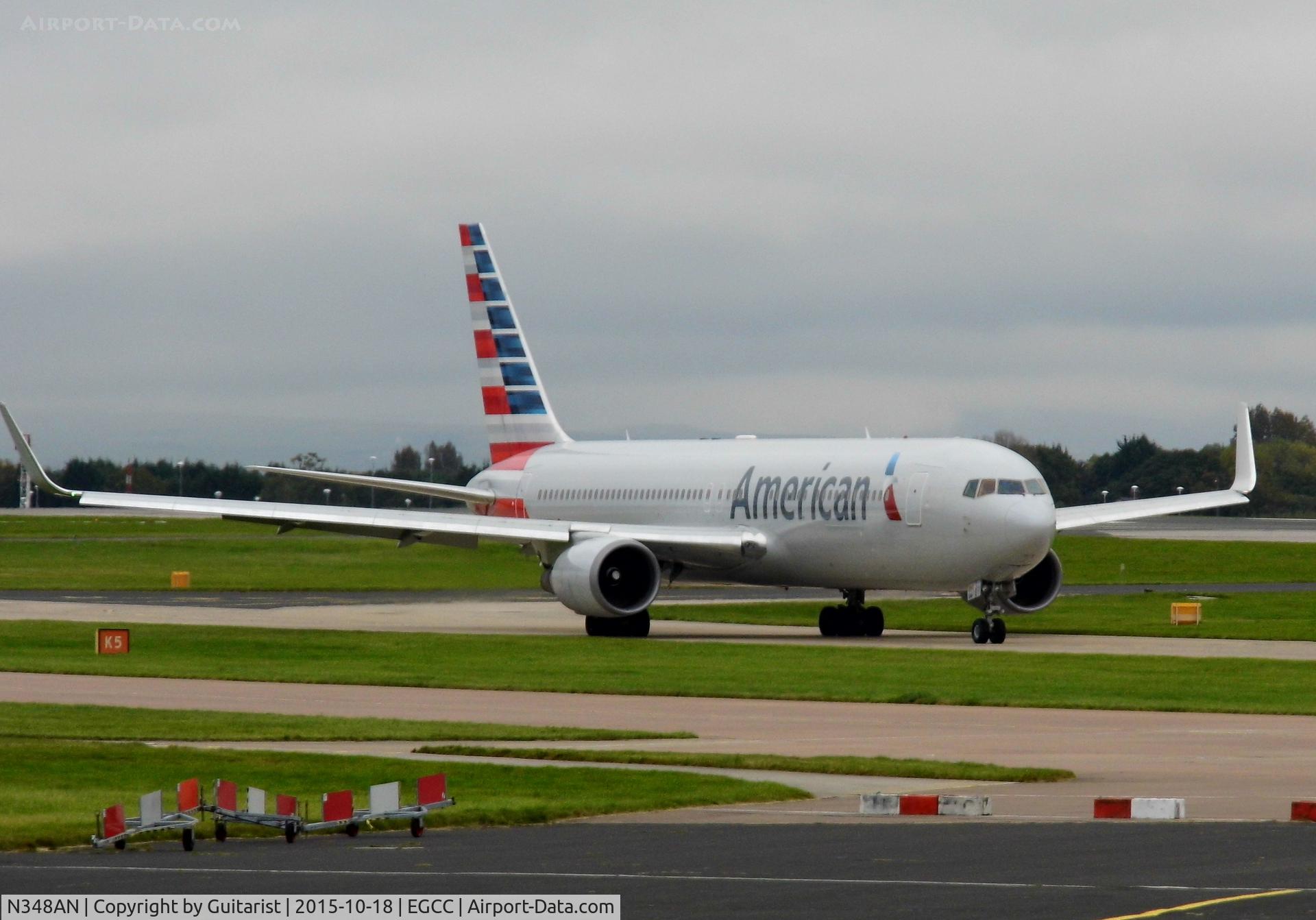 N348AN, 2003 Boeing 767-323/ER C/N 33087, At Manchester