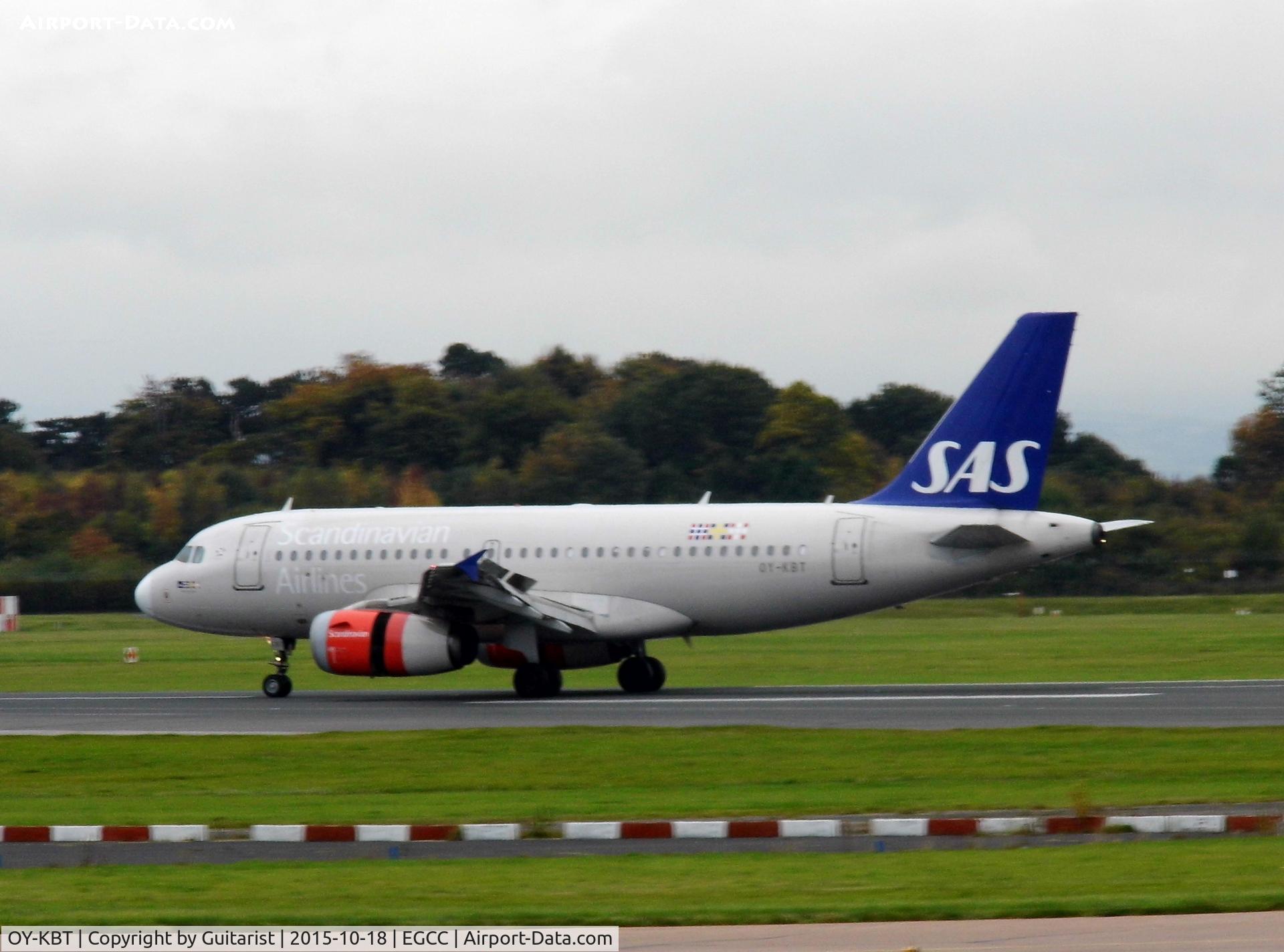OY-KBT, 2007 Airbus A319-131 C/N 3292, At Manchester