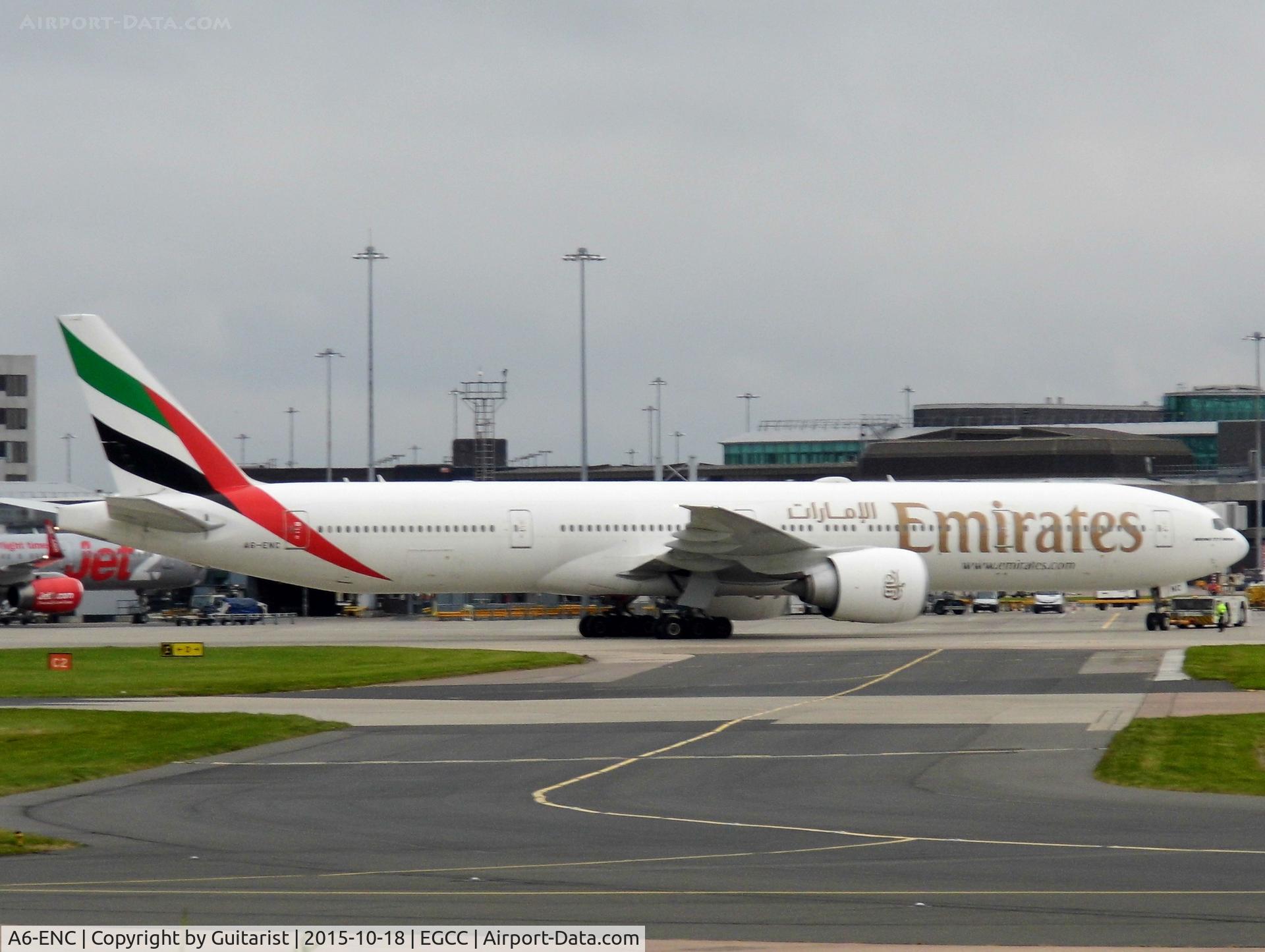 A6-ENC, 2012 Boeing 777-31H/ER C/N 41083, At Manchester