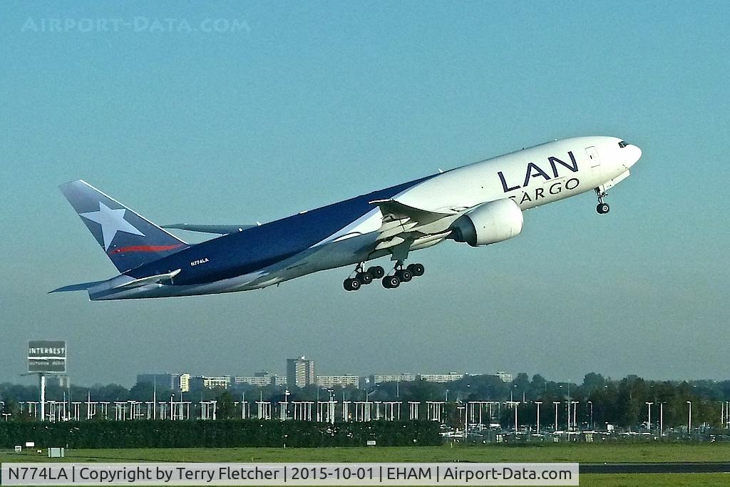 N774LA, 2009 Boeing 777-F6N C/N 37710, 2009 Boeing 777-F6N, c/n: 37710 of LAN Chile Cargo at Amsterdam