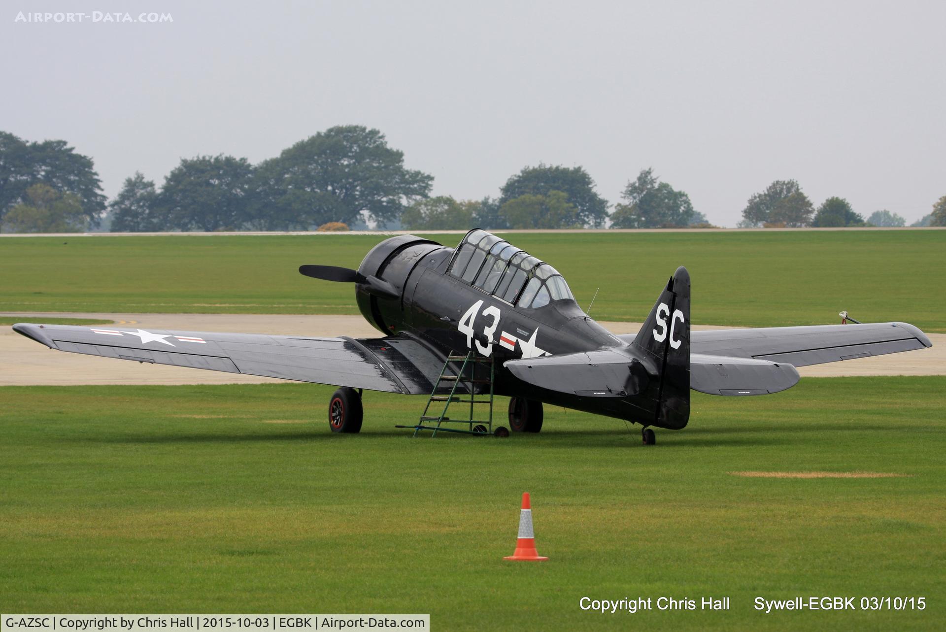 G-AZSC, 1943 Noorduyn AT-16 Harvard IIB C/N 14A-1363, at The Radial And Training Aircraft Fly-in