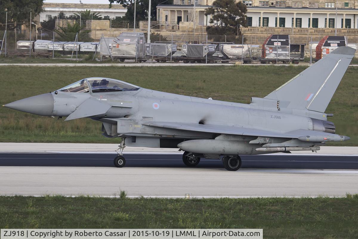 ZJ918, 2005 Eurofighter EF-2000 Typhoon FGR4 C/N 0062/BS009, Runway 13
