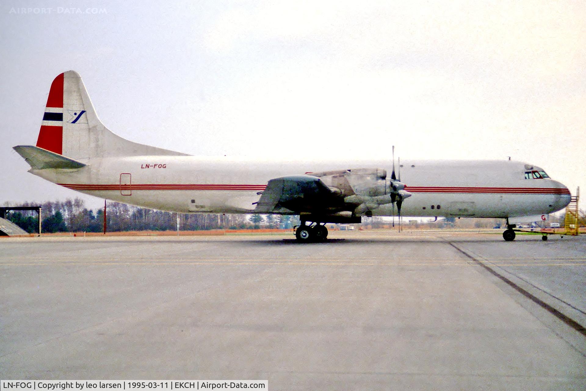 LN-FOG, 1961 Lockheed L-188A(F) Electra C/N 1143, Copenhagen 11.3.95