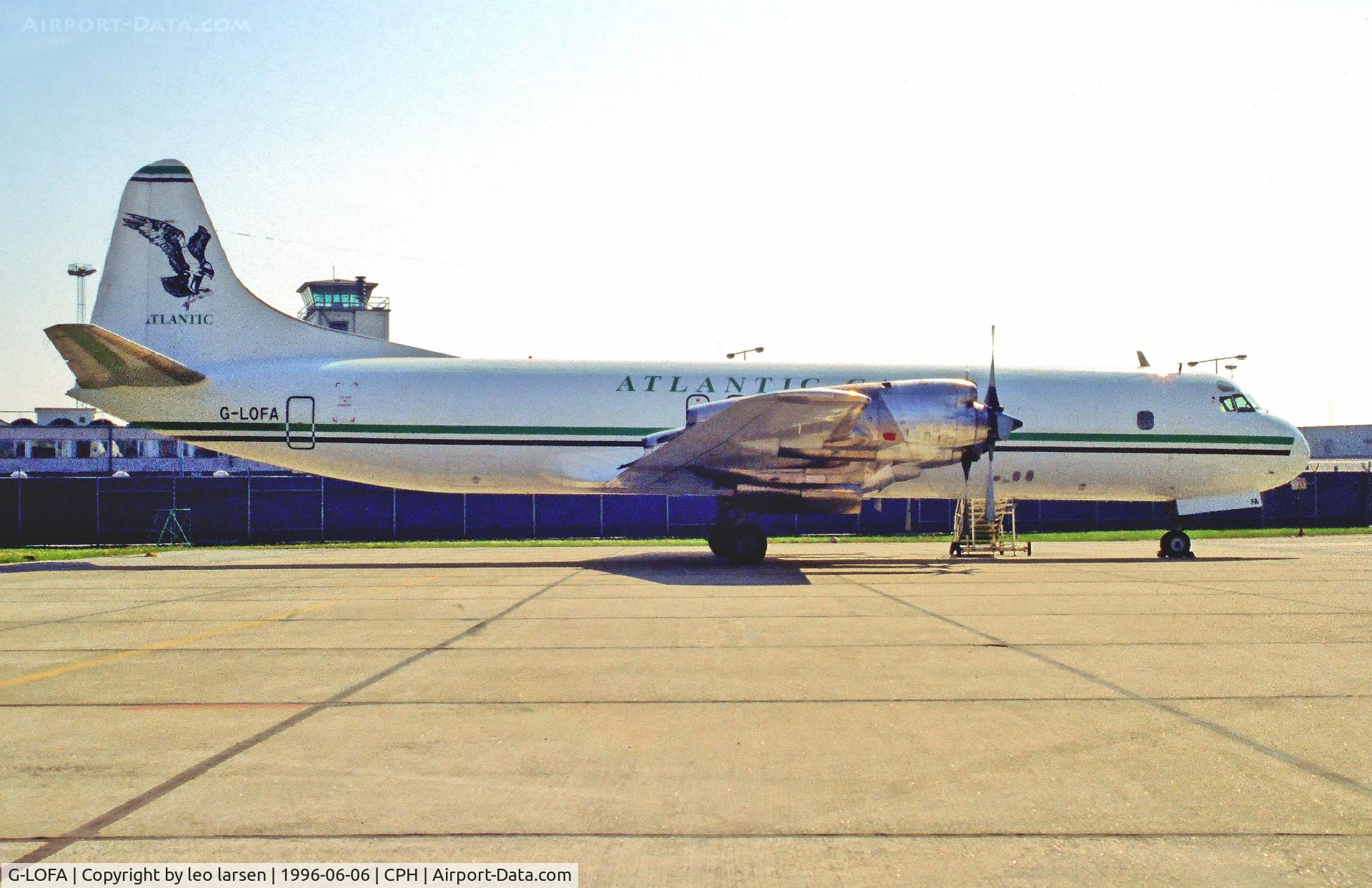 G-LOFA, 1959 Lockheed L-188C(F) Electra C/N 2002, Copenhagen 6.6.96