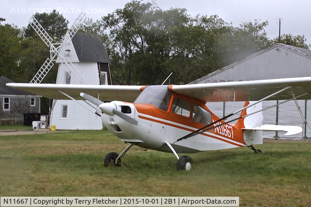 N11667, 1972 Bellanca 7ECA Citabria C/N 845-72, A wet afternoon at Cape Cod Airport , MA