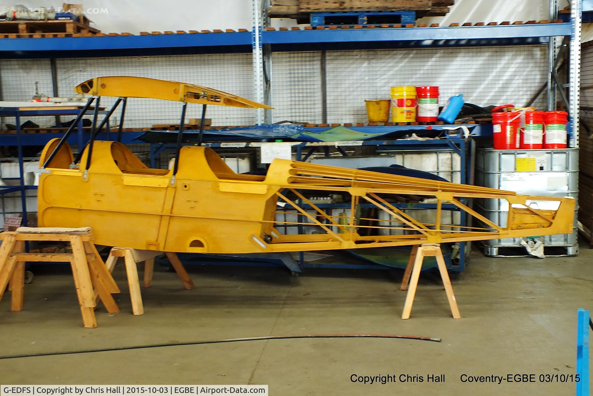 G-EDFS, 1998 Pietenpol Air Camper C/N PFA 047-13206, under restoration at Coventry