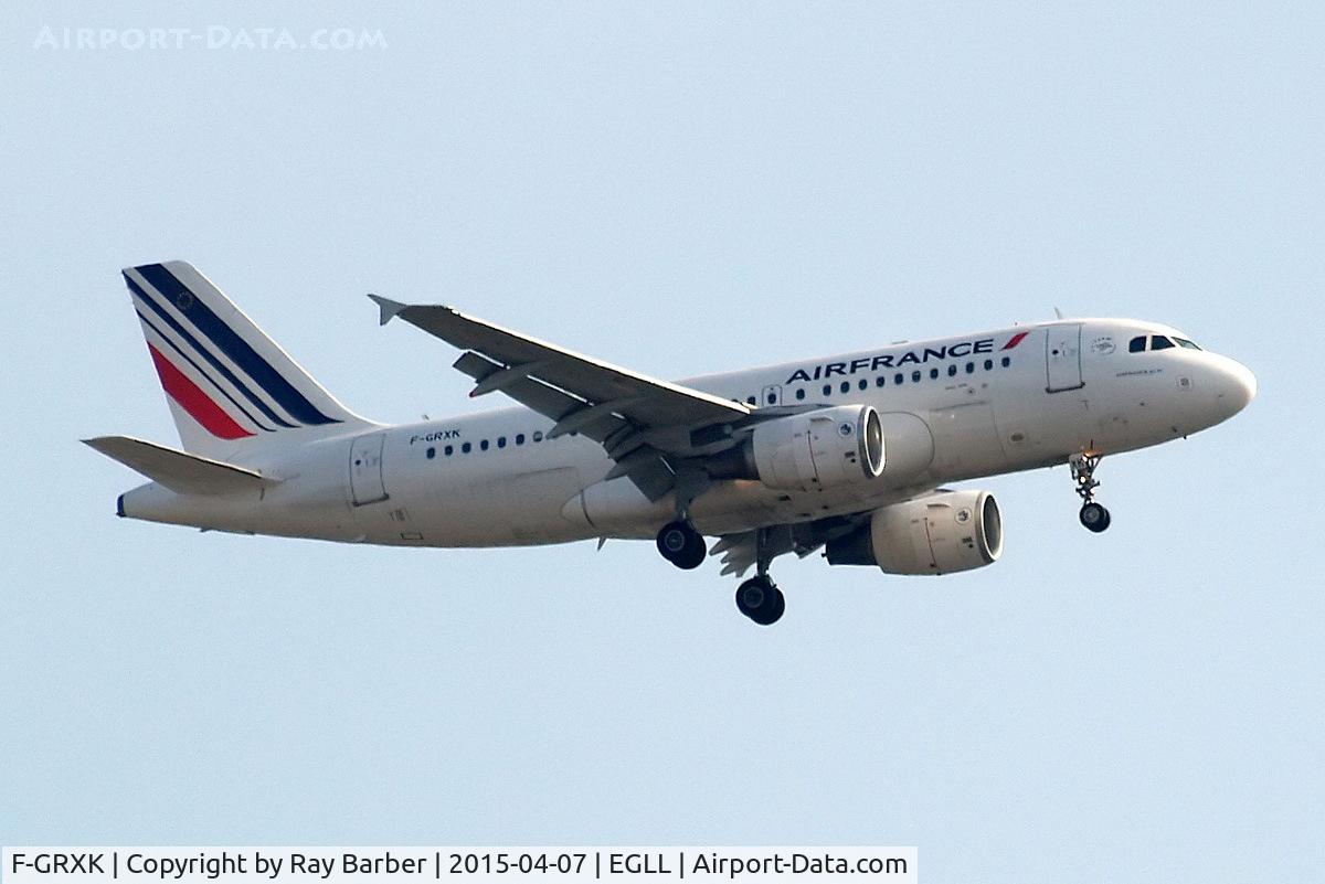 F-GRXK, 2006 Airbus A319-115LR C/N 2716, Airbus A319-115LR [2716] (Air France) Home~G 07/04/2015. On approach 27L.