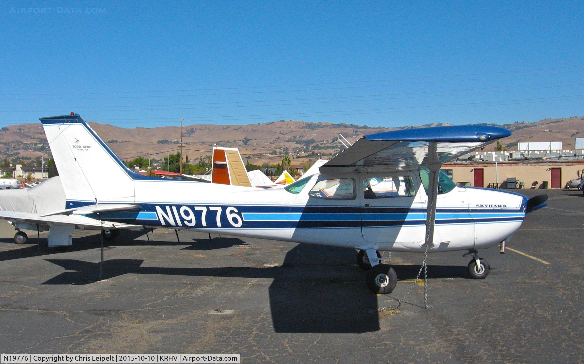 N19776, 1972 Cessna 172L C/N 17260743, Locally-based 1972 Cessna 172L sitting on the ramp at Reid Hillview Airport, San Jose, CA.