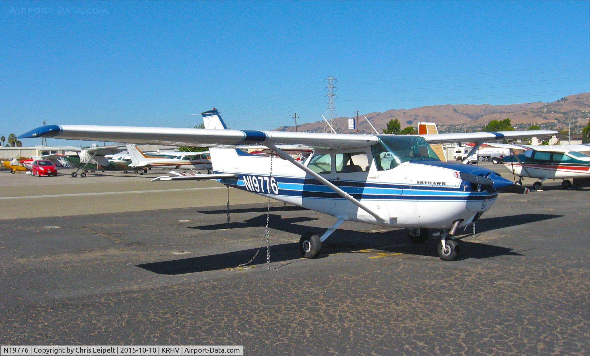 N19776, 1972 Cessna 172L C/N 17260743, Locally-based 1972 Cessna 172L sitting at its tie down at Reid Hillview Airport, San Jose, CA.