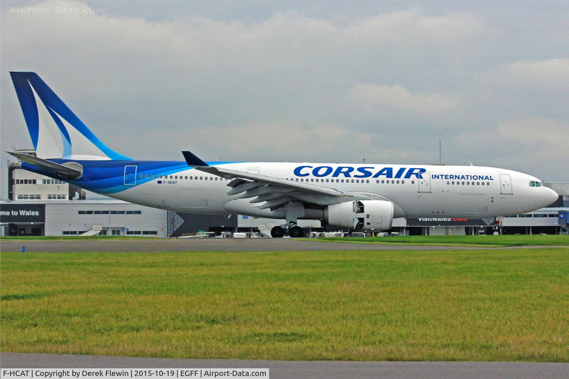 F-HCAT, 1999 Airbus A330-243 C/N 285, A330-243, Paris Orly based, call sign Corsair 20, previously F_WWKB, landing on runway 12, out of Paris Orly.