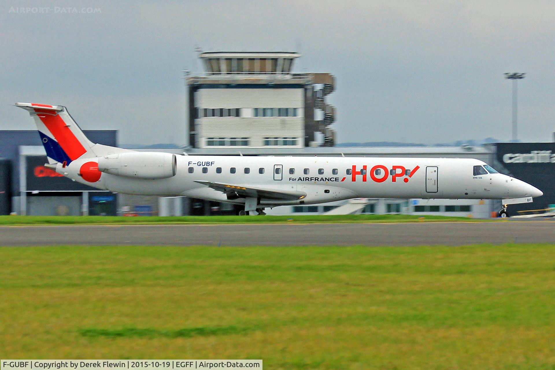 F-GUBF, 2002 Embraer EMB-145MP (ERJ-145MP) C/N 145669, ERJ-145MP,call sign Air Hop 9033, previously PT-SFD, seen departing runway 12 en-route to Bordeaux Merignac.