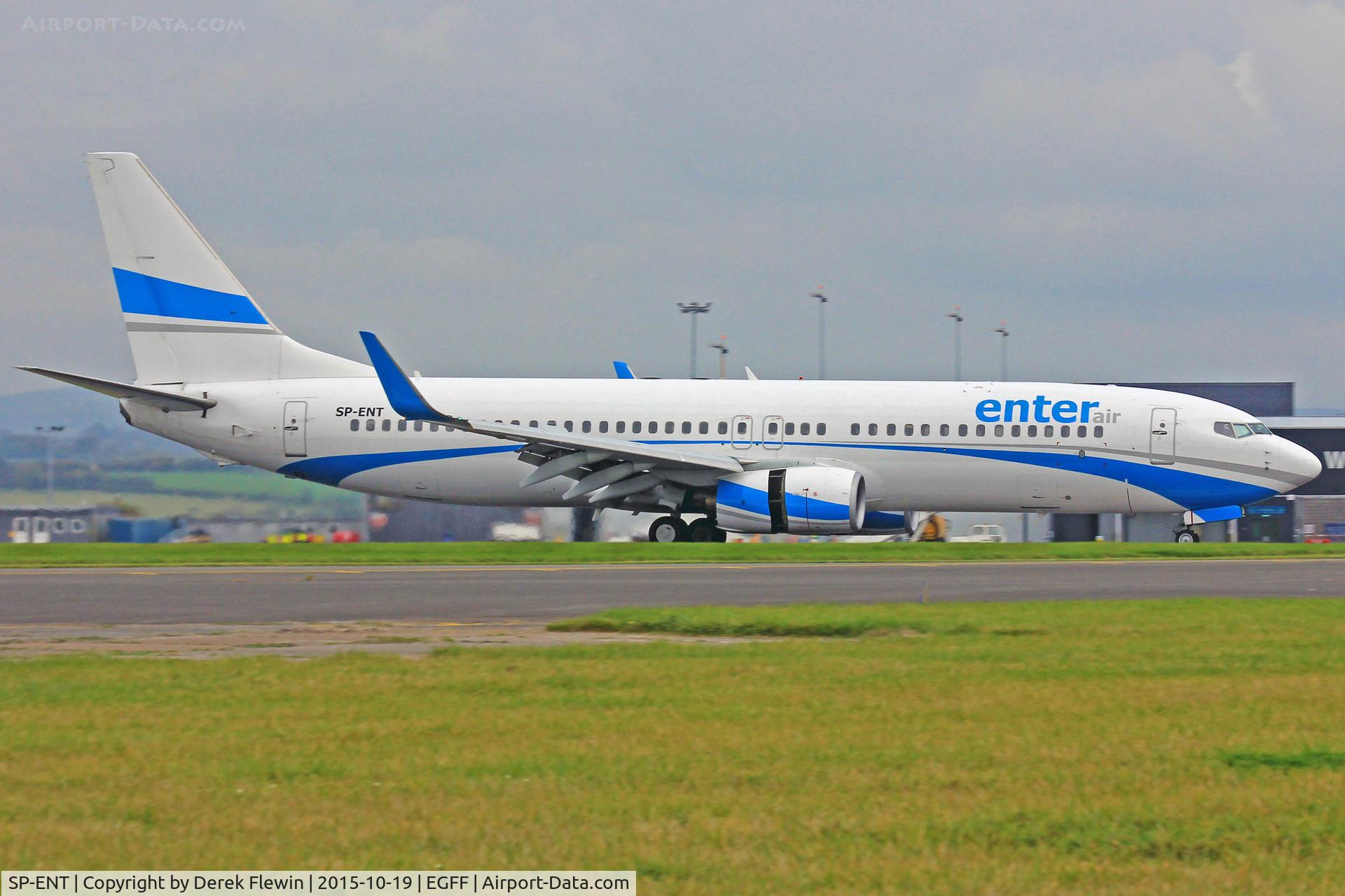 SP-ENT, 2000 Boeing 737-8AS C/N 29926, 737-8AS, Warsaw based, call sign Enterair 532P, previously N1786B, EI-CSM, VR-BIB, VT-SGO, M-ABGY, seen landing on runway 12, out of Dublin.
