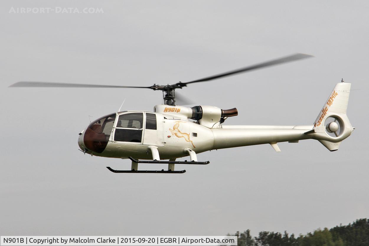 N901B, 1977 Aerospatiale SA-341G Gazelle C/N 1410, Aerospatiale SA341G Gazelle at The Real Aeroplane Company's Helicopter Fly-In, Breighton Airfield, September 20th 2015.