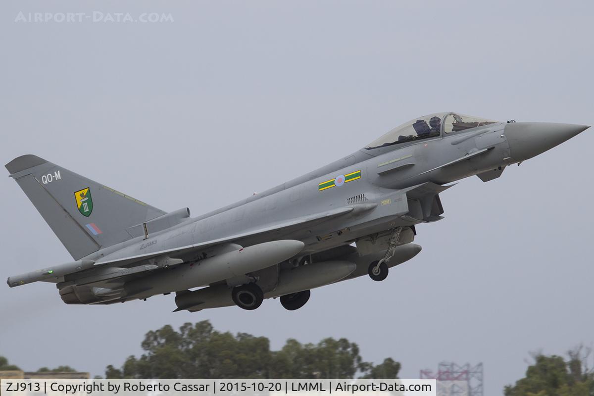 ZJ913, 2004 Eurofighter EF-2000 Typhoon FGR4 C/N 0047/BS004, Runway 13