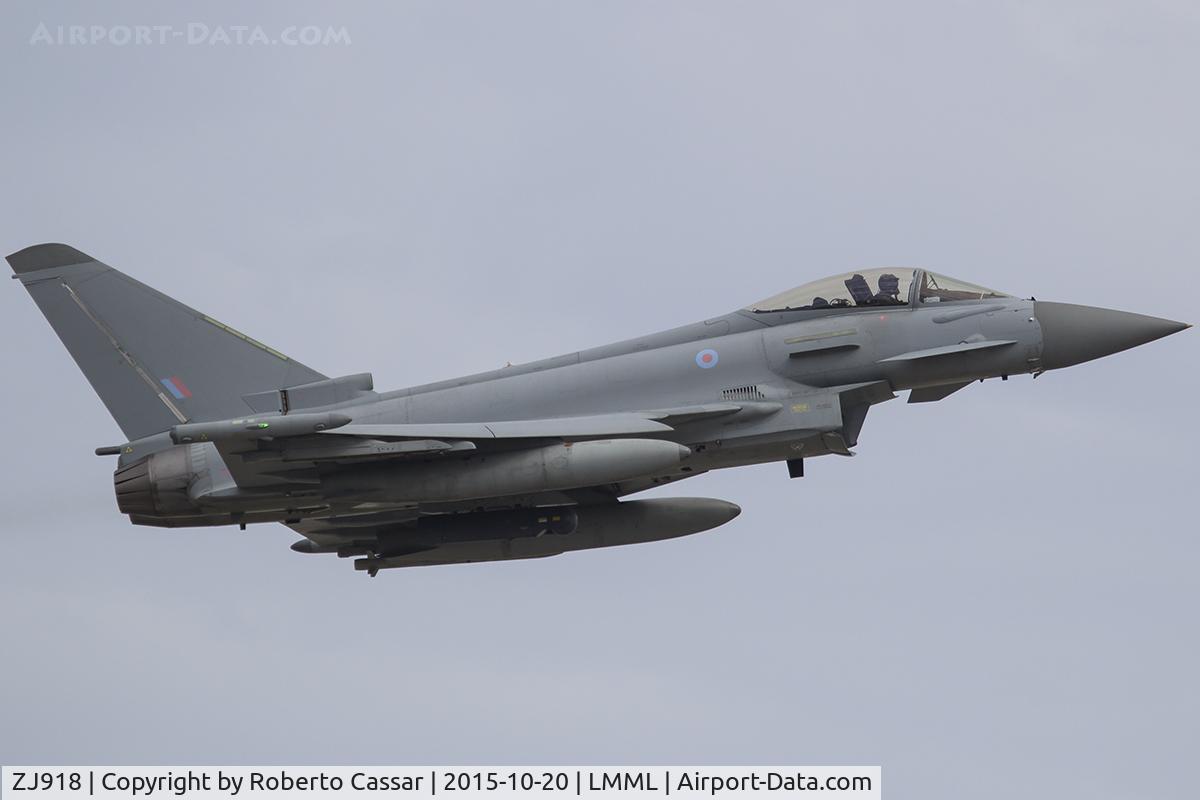 ZJ918, 2005 Eurofighter EF-2000 Typhoon FGR4 C/N 0062/BS009, Runway 13